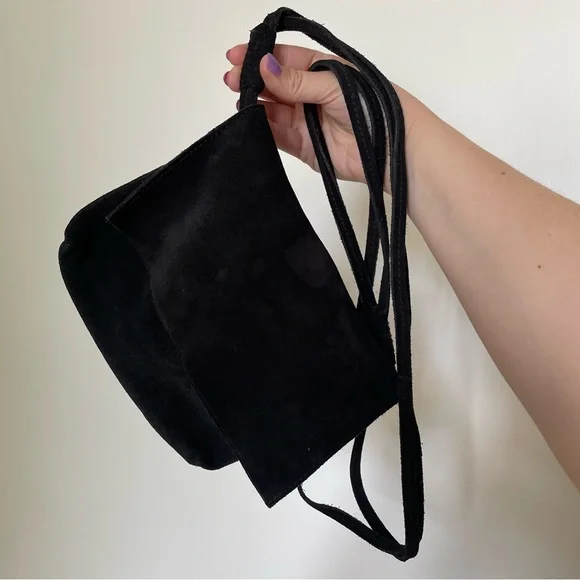 Urban Outfitters Bags Urban Outfitters Suede 0 Leather Fold Over Flap Crossbody Bag Black Poshmark